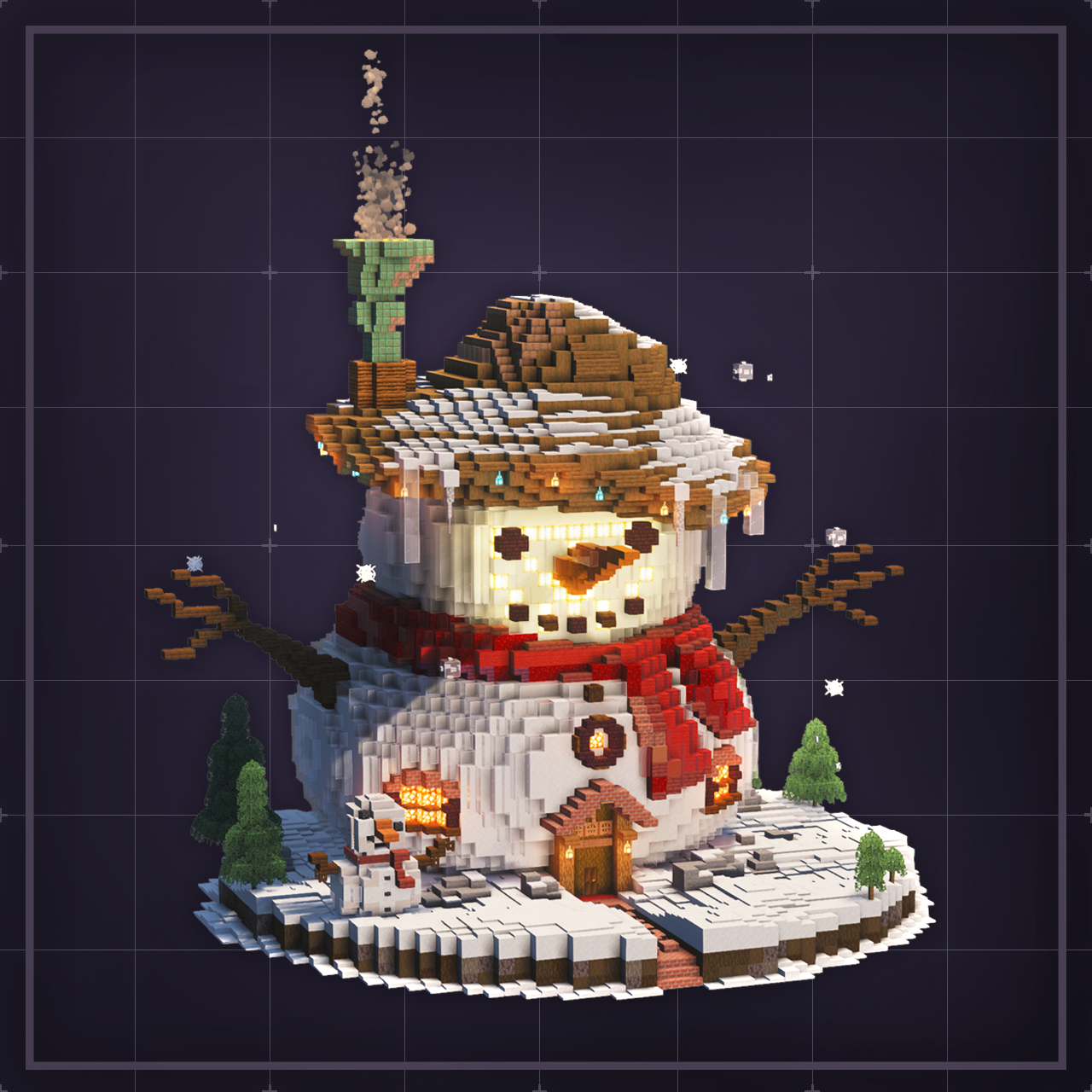 Snowman Hut - Houses Minecraft Build Download | KnightyBuilds