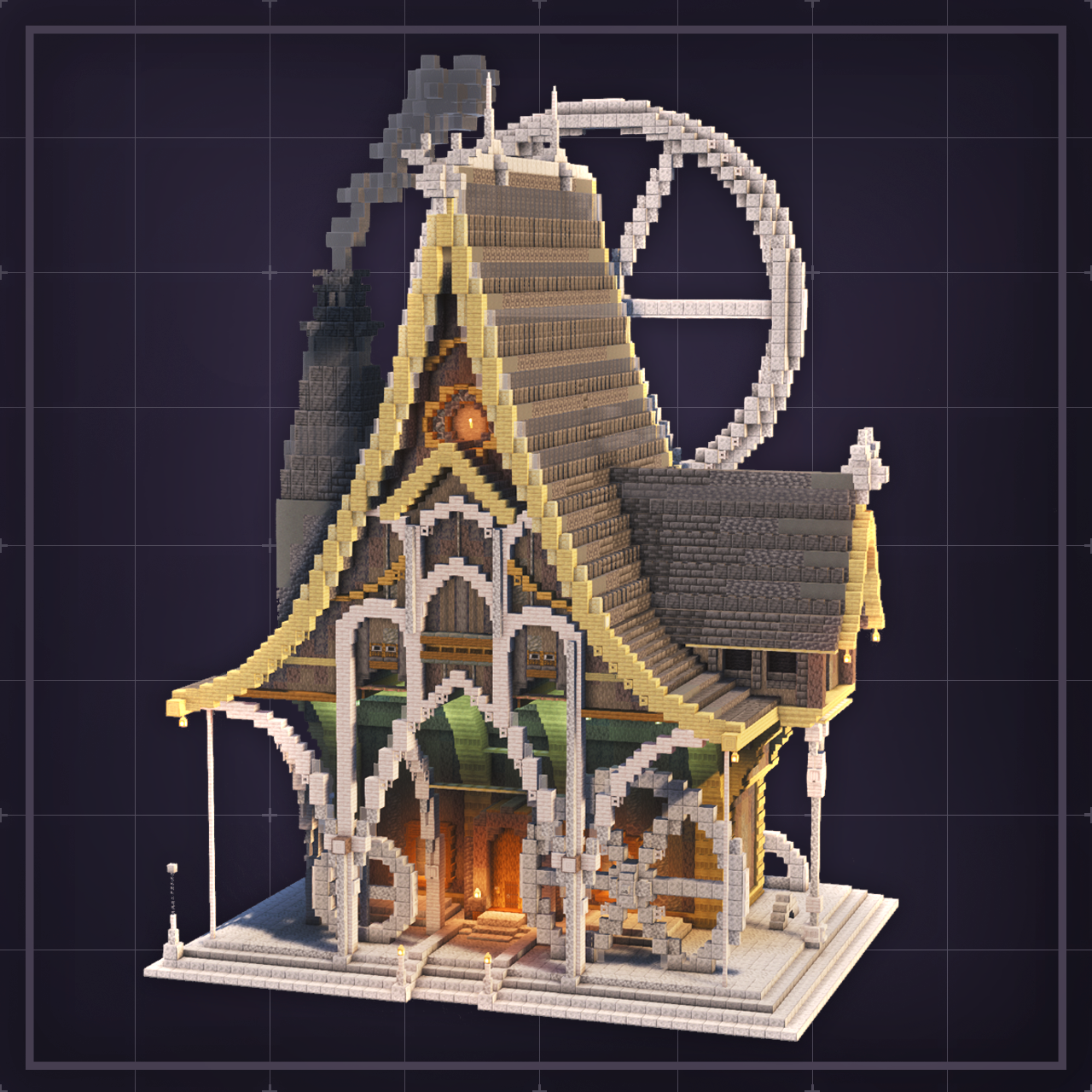 Clockwork Spire - Houses Minecraft Build Download | KnightyBuilds