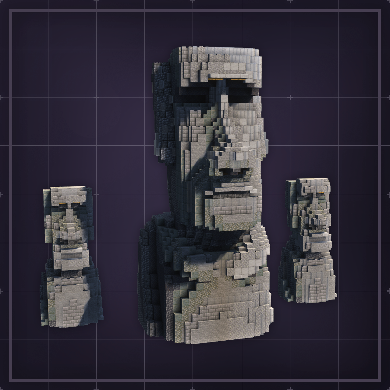 Moai Statues - Statues Minecraft Build Download | KnightyBuilds
