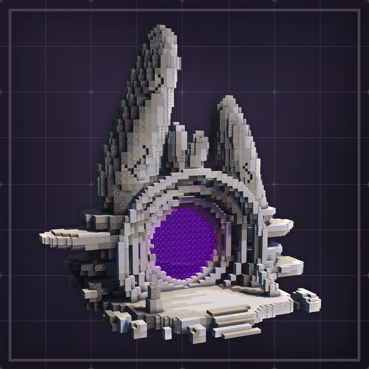 Stone Relic Portal - Portals Minecraft Build Download | KnightyBuilds