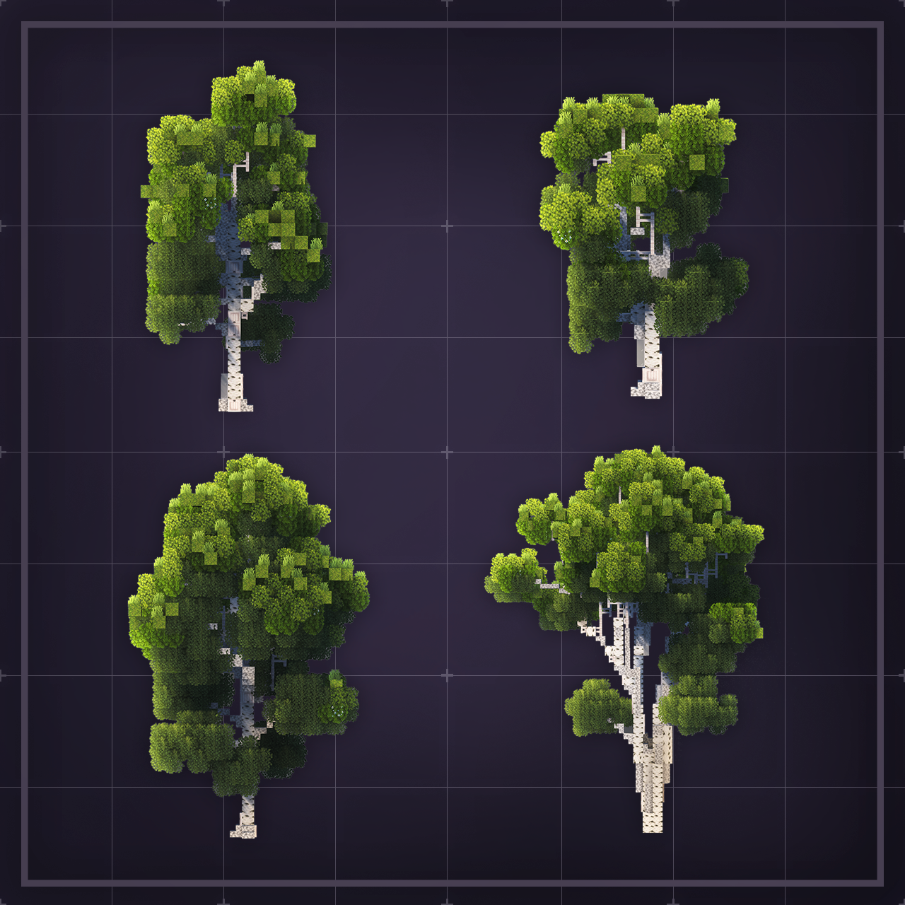 Birch Tree Pack - Asset Packs Minecraft Build Download | KnightyBuilds