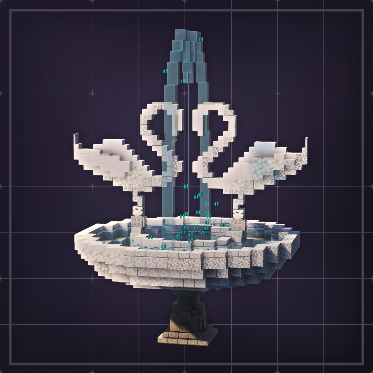 Swan Fountain - Fountains Minecraft Build Download | KnightyBuilds