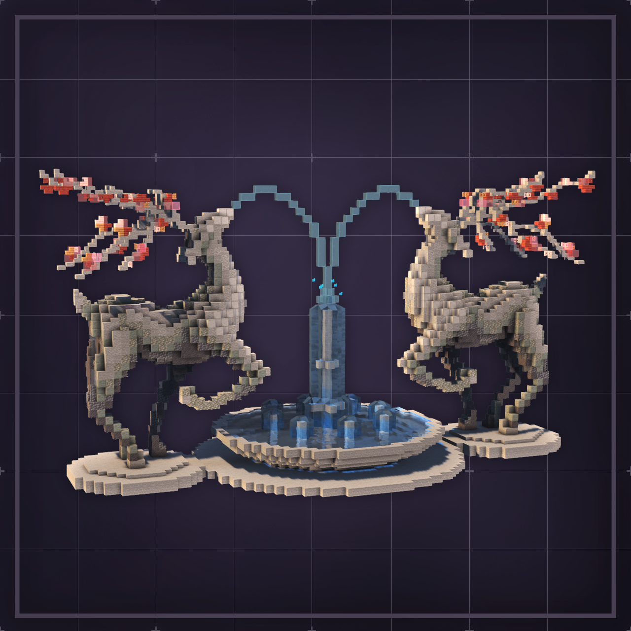 Deer Fountain - Fountains Minecraft Build Download | KnightyBuilds
